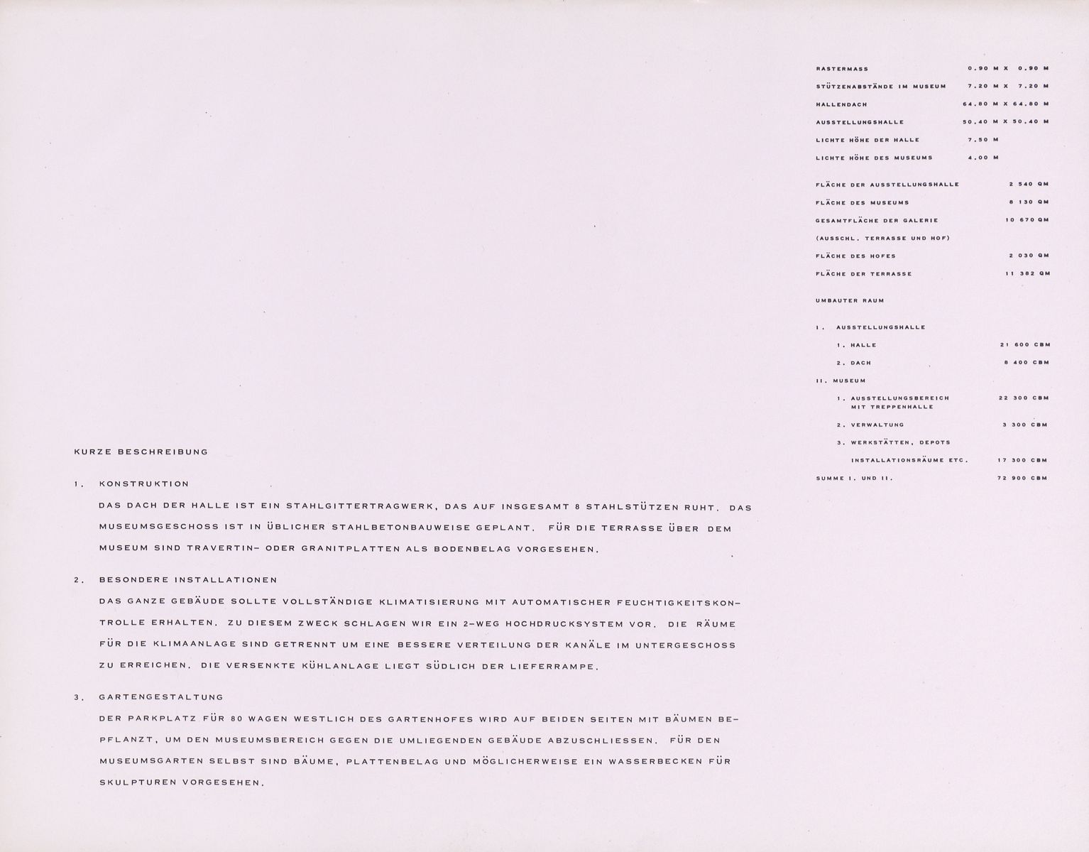 Ludwig Mies van der Rohe: Präsentationsmappe für den Bau der Neuen Nationalgalerie. (c) bpk / Kunstbibliothek, SMB / Dietmar Katz