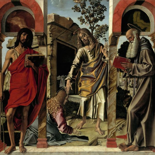 Bartolomeo Montagna: Der auferstandene Christus mit Maria Magdalena © bpk / Gemäldegalerie, SMB / Jörg P. Anders