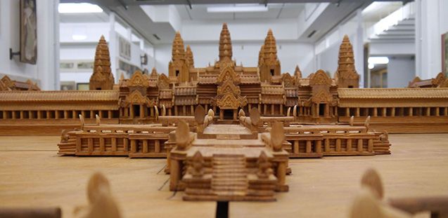 Das Holzmodell von Angkor Wat. Foto: Staatliche Museen zu Berlin