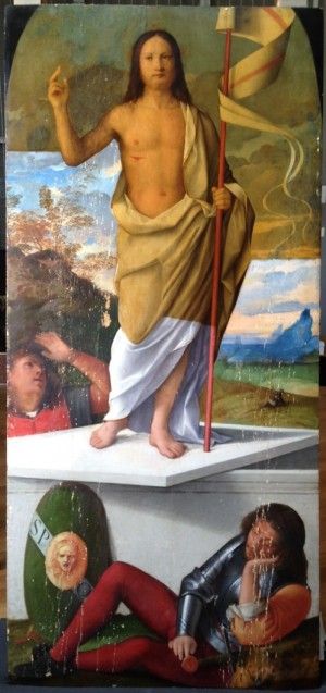 Francesco Bissolo: Die Auferstehung Christi, Zwischenzustand  © Staatliche Museen zu Berlin, Gemäldegalerie / Foto: B. Hartwieg