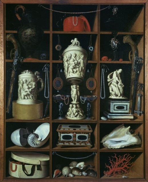 Das Prinzip Kunstkammer als Motiv für ein Stillleben. Johann Georg Hainz: Kleinodienschrank, 1666; © Staatliche Museen zu Berlin, Kunstgewerbemuseum/Arne Paille 