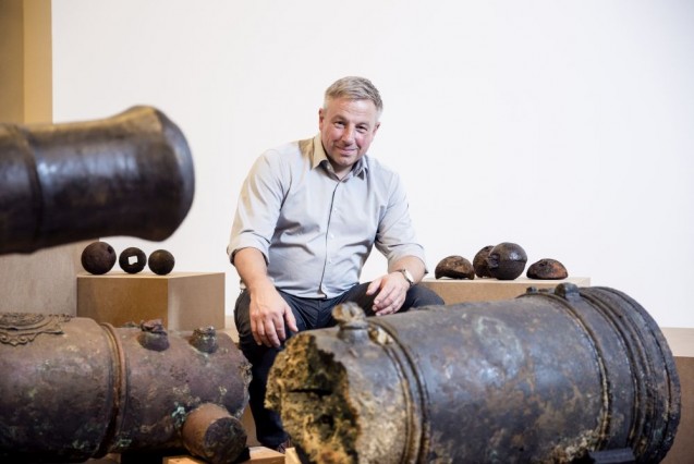 Matthias Wemhoff, Direktor des Berliner Museums für Vor- und Frühgeschichte in der Ausstellung 