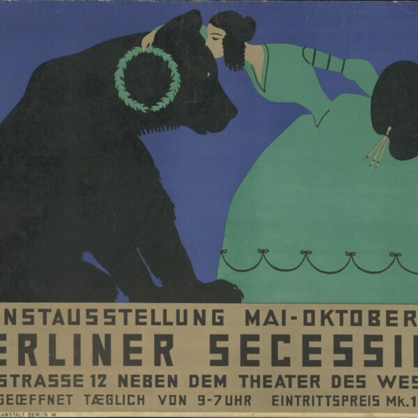 Thomas Theodor Heine, Plakat für die 3. Ausstellung der Berliner Secession, 1901, Lithografie, 65,5 × 90 cm, © Staatliche Museen zu Berlin, Kunstbibliothek, Foto: Dietmar Katz