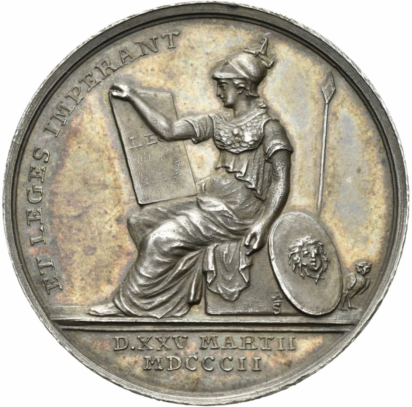 Abraham Abramson, Medaille auf den Frieden von Amiens, RS, 1802, Silber, ex Slg. Thomas Würtenberger, © Staatliche Museen zu Berlin, Münzkabinett