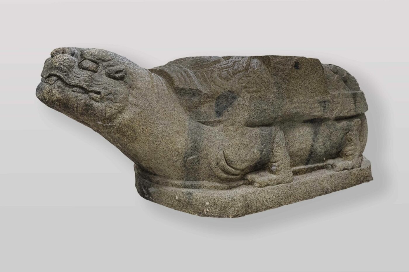 Moderne Kopie einer Schildkrötenstatue der Stadt Karakorum, Mongolisches Reich, Original 13. Jahrhundert © Chinggis Khaan National Museum, Ulaanbaatar, Mongolei / Foto: Uuganbaatar Otgonbaatar