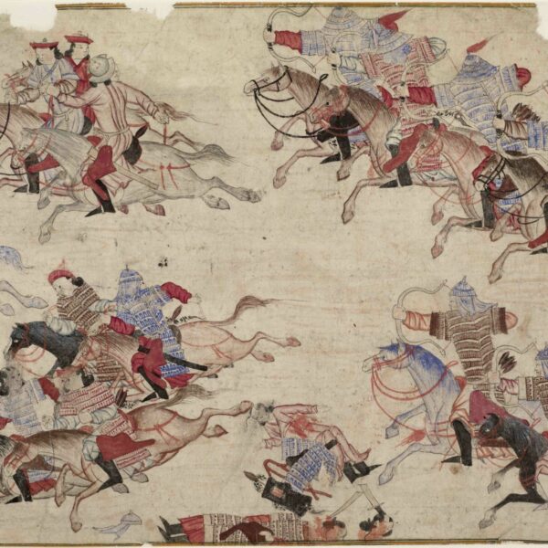 Gepanzerte Reiter und Mongolen © Staatsbibliothek zu Berlin – Preußischer Kulturbesitz, Orientabteilung, Diez A fol. 71 S. 58